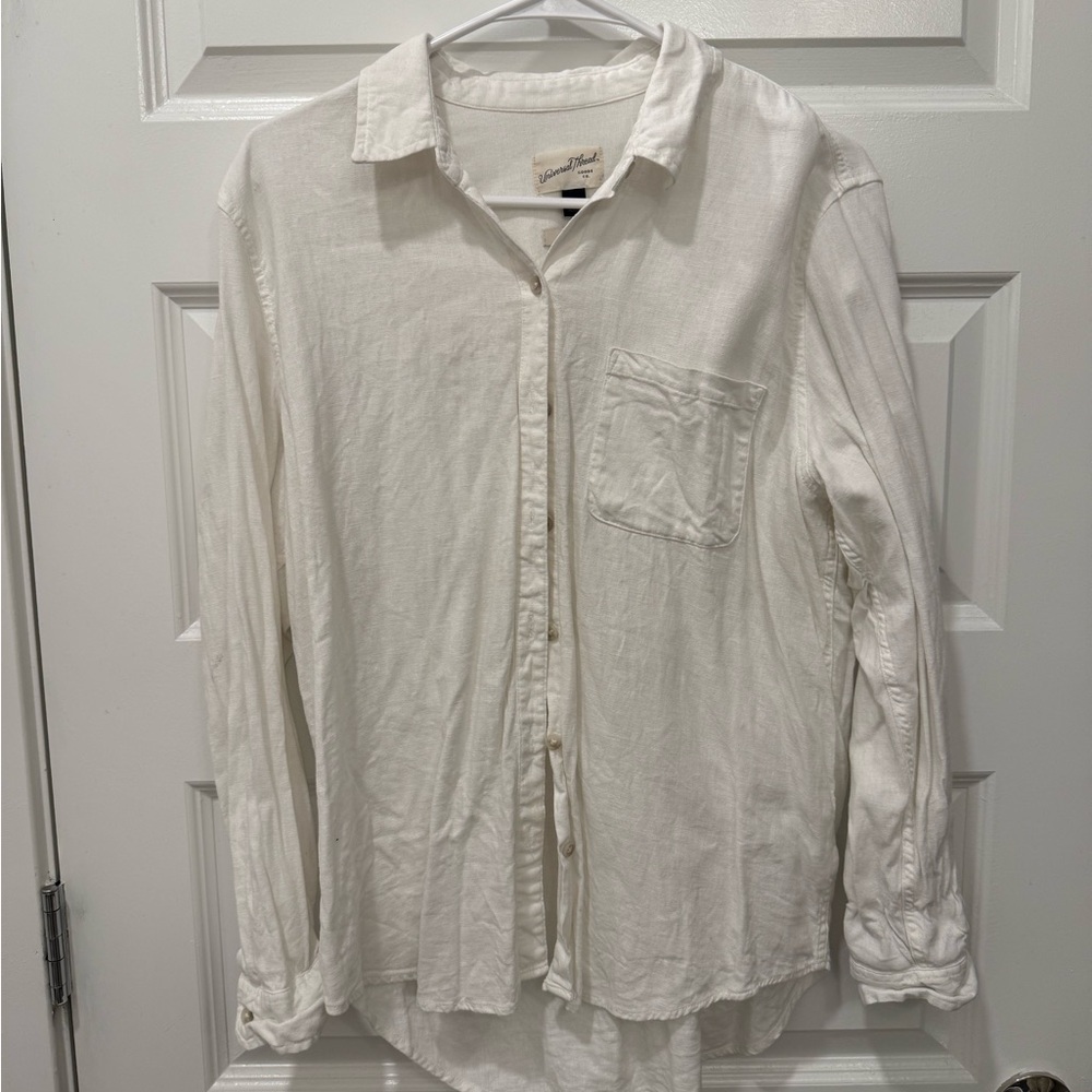 Woman’s White Button-Up Shirt